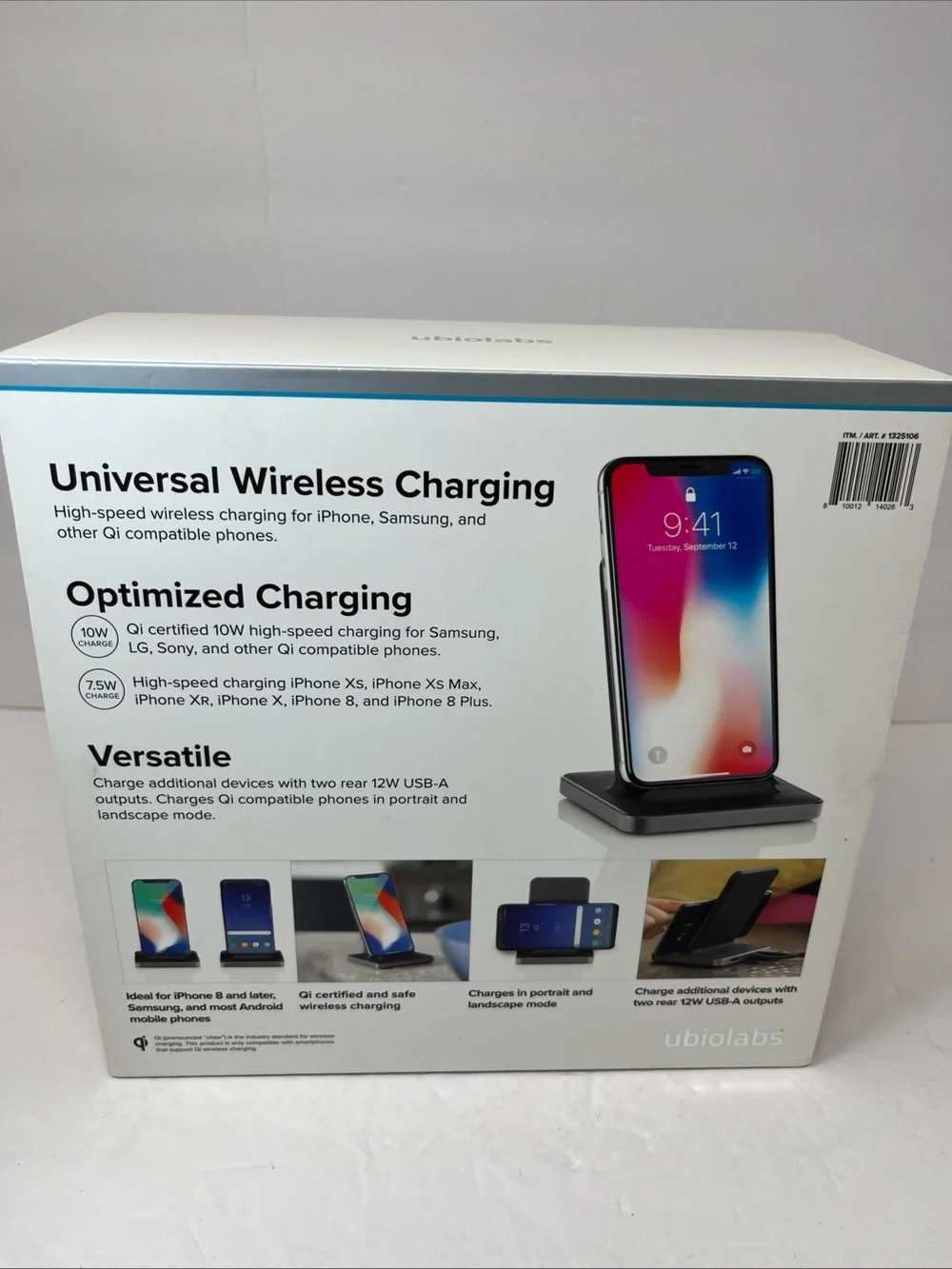 AWC1040 OEM Ubiolabs Black Wireless Charger Dock Hub Mobile Phone sealed